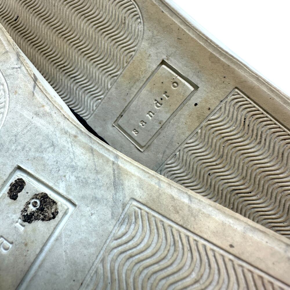 Sandro Anikka Lace Sneakers Slip-On Flat Black Size 39 US 8.5 - Picture 13 of 16